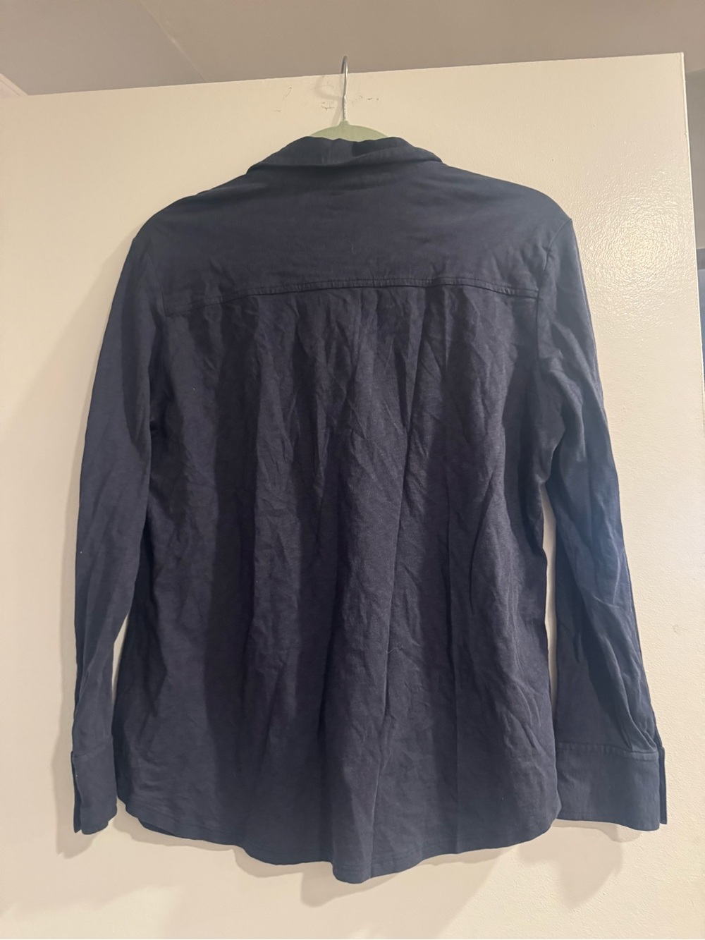 Theory 100% cotton Navy Button-Down Women’s Shirt - Picture 7 of 7